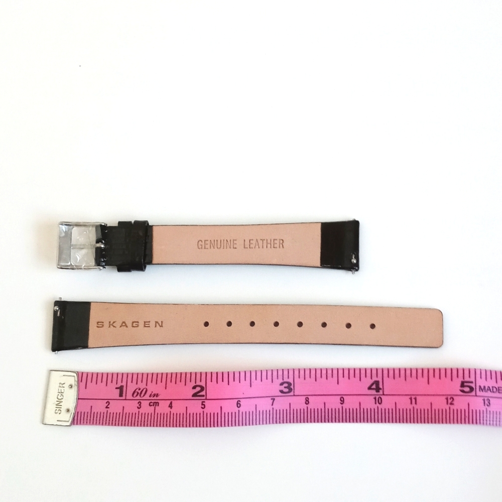 Set of Skagen Watch Wrist Bands / Watch Straps Black & White Set of 2 (Denmark) - Picture 11 of 16